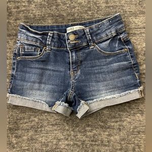 Muddy blue Jean shorts for girls.